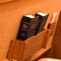 Bibles in pew